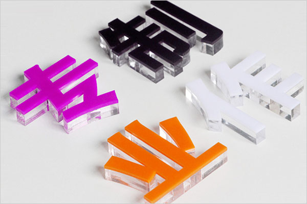 廣告雕刻機加工水晶字展示 廣告雕刻機加工水晶字展示